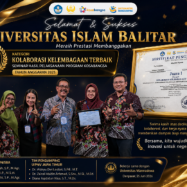 Tim Kolaborasi Universitas Islam Balitar Raih Juara 1 Kategori KOLABORASI KELEMBAGAAN TERBAIK PADA PROGRAM KOSABANGSA TAHUN ANGGARAN 2025
